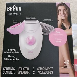 BNIB Braun Silk-Epil 3 Epilator Shaver Trimmer.